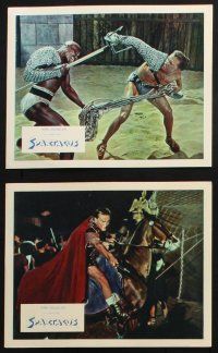 8r108 SPARTACUS 8 color English FOH LCs '61 classic Stanley Kubrick, Kirk Douglas, Tony Curtis!