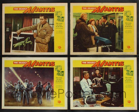 5r1574 DEADLY MANTIS 8 LCs 1957 Craig Stevens, Alix Talton