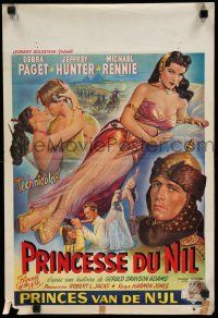 8z578 PRINCESS OF THE NILE Belgian '54 sexy full-length art of barely-dressed young Debra Paget!