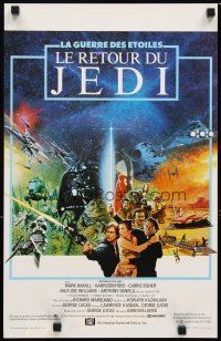 8z583 RETURN OF THE JEDI Belgian '83 George Lucas classic, cool different montage image!