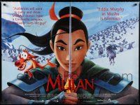 8z475 MULAN red title advance DS British quad '98 Walt Disney Ancient China cartoon!