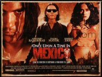 8z482 ONCE UPON A TIME IN MEXICO DS British quad '03 Banderas, Johnny Depp, sexy Salma Hayek!