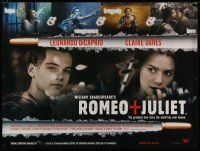 8z488 ROMEO & JULIET DS British quad '96 Leonardo DiCaprio, Claire Danes, modern Shakespeare!