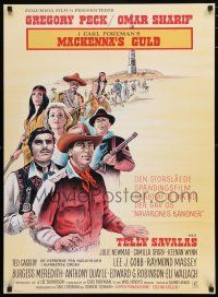 8z813 MacKENNA'S GOLD Danish '69 Gregory Peck, Omar Sharif, Telly Savalas & Julie Newmar!