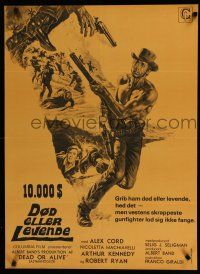 8z817 MINUTE TO PRAY, A SECOND TO DIE Danish '68 Un Minuto per Pregare, Alex Cord, western art!