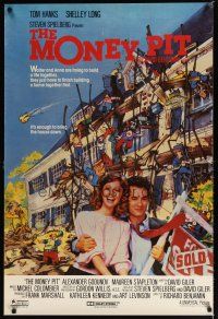 8z414 MONEY PIT English 1sh '86 Tom Hanks & Shelley Long are deeply in love & debt!