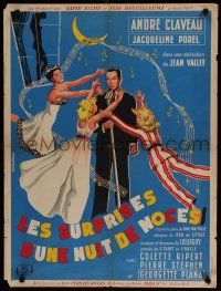 8z261 LES SURPRISES D'UNE NUIT DE NOCES French 23x32 '52 romantic musical Cartier Dargouge art!