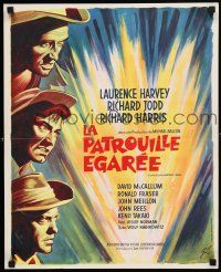 8z302 JUNGLE FIGHTERS French 15x21 '60 different Grinsson art of Laurence Harvey, Todd & Harris!