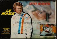 8z102 LE MANS English Italian 26x38 pbusta '71 great images of race car driver Steve McQueen!