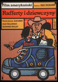 8z085 RAFFERTY & THE GOLD DUST TWINS Polish 23x33 '76 Alan Arkin, Sally Kellerman, Mlodozeniec art