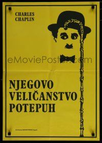 8z212 NJEGOVO VELICANSTVO POTEPUH Yugoslavian 19x27 '76 cool art of Charlie Chaplin & cane!