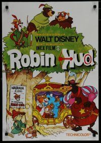 8z218 ROBIN HOOD Yugoslavian 19x27 '76 Walt Disney's cartoon version, the way it REALLY happened!