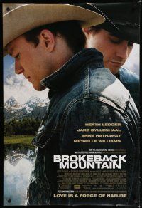 9b138 BROKEBACK MOUNTAIN DS 1sh '05 Ang Lee directed, Heath Ledger & Jake Gyllenhaal!