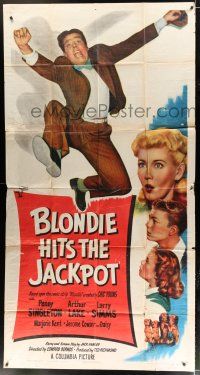 9d475 BLONDIE HITS THE JACKPOT 3sh '49 pretty Penny Singleton & Arthur Lake as Dagwood Bumstead!