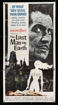 9d702 LAST MAN ON EARTH 3sh '64 Vincent Price, Reynold Brown art, Richard Matheson's I Am Legend!