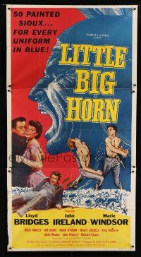 9d715 LITTLE BIG HORN revised 3sh '51 Lloyd Bridges, Ireland, 50 Sioux for every uniform in blue!