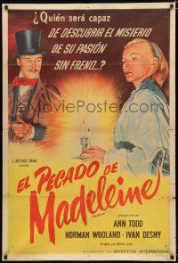 9d140 MADELEINE Argentinean '50 directed by David Lean, Ann Todd murders her lover, different art!