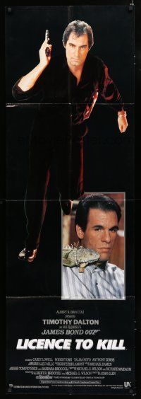 9d090 LICENCE TO KILL door panel '89 different image of Timothy Dalton as James Bond & Robert Davi