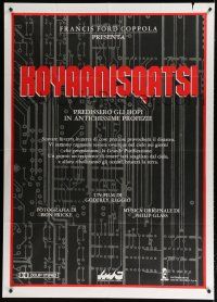 9d334 KOYAANISQATSI Italian 1p '84 Godfrey Reggio directed wild documentary, life out of balance!