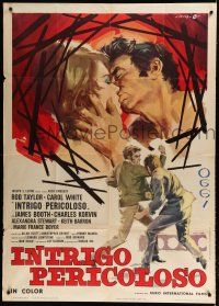 9d346 MAN WHO HAD POWER OVER WOMEN Italian 1p '70 Cesselon art of Rod Taylor kissing Carol White!