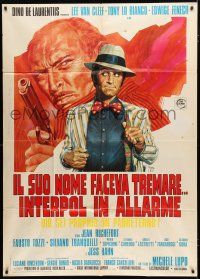 9d348 MEAN FRANK & CRAZY TONY Italian 1p '75 cool art of Lee Van Cleef w/ gun & Tony Lo Bianco!!