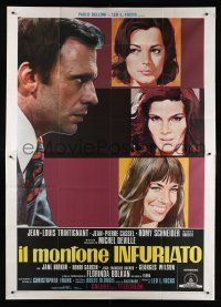 9d254 LOVE AT THE TOP Italian 2p '74 Jean-Louis Trintignant, Romy Schneider & Jane Birkin!