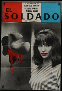 9d101 LE PETIT SOLDAT South American '64 Jean-Luc Godard, different image of Anna Karina!