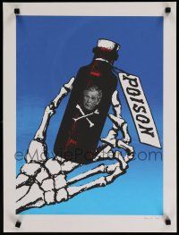 9e263 STEVE WALTERS signed & numbered 18x24 art print '00s by artist, George Bush poison bottle!