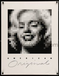 9e673 MARILYN MONROE commercial poster '85 an American Original, cool pixelated image!