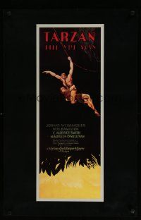 9e720 TARZAN THE APE MAN commercial poster '80s art of Johnny Weissmuller in the title role!