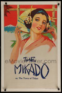 9e138 MIKADO stage play English double crown '30s Gilbert & Sullivan opera, art of pretty woman!