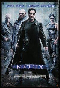 9e866 MATRIX video poster '99 Keanu Reeves, Carrie-Anne Moss, Laurence Fishburne, Wachowski!