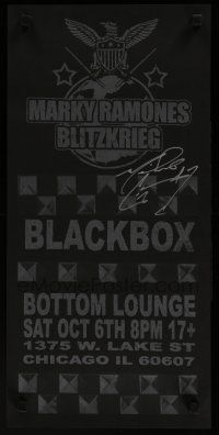 9e385 MARKY RAMONES BLITZKRIEG signed 11x23 music poster '12 by Michale Graves!