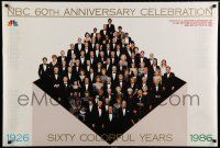 9e301 NBC 60TH ANNIVERSARY CELEBRATION tv poster '86 once-in-a-lifetime gathering of stars!