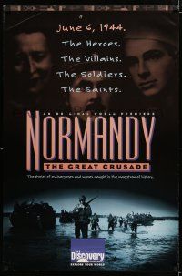 9e302 NORMANDY THE GREAT CRUSADE tv poster '94 heroes, villains, soldiers & saints!