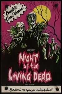 9e542 NIGHT OF THE LIVING DEAD New Line Cinema special 11x17 R78 George Romero zombie classic!