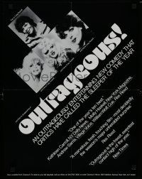 9e545 OUTRAGEOUS special 17x22 '77 Craig Russell, McLaren, pregnant schizophrenics & drag queens!