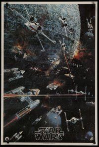 9e376 STAR WARS soundtrack 22x33 music poster '77 Lucas classic, different John Berkey art!