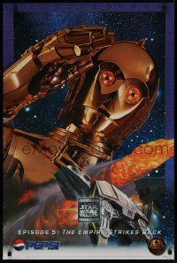 9e434 STAR WARS TRILOGY special 24x36 '96 C-3PO, cool images from The Empire Strikes Back!