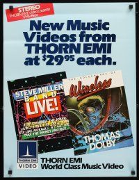 9e944 STEVE MILLER BAND/THOMAS DOLBY video poster '80s Live & The Golden Age Of Wireless!