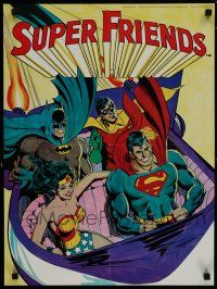 9e200 SUPER FRIENDS 2-sided 18x24 motivational poster '79 superheros say read a book!