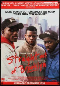 9e947 STRAIGHT OUT OF BROOKLYN video poster '91 Matty Rich's tale of growing up in New York City!