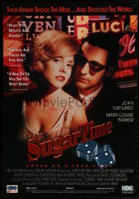 9e948 SUGARTIME video poster '95 John Turturro as Sam Giancana & Mary-Louise Parker as his moll!