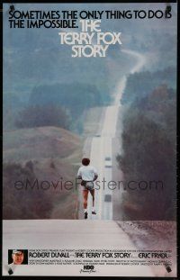 9e317 TERRY FOX STORY tv poster '83 Heart of a Champion, the amputee who ran across Canada!