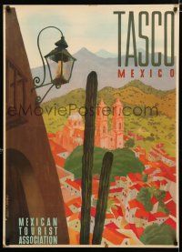 9e089 MEXICAN TOURIST ASSOCIATION TASCO MEXICO Mexican travel poster '50s Peinador & Espert art!