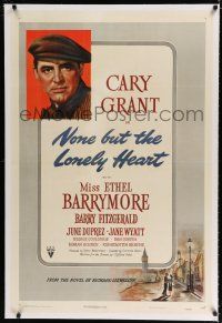 9f240 NONE BUT THE LONELY HEART linen 1sh '44 Cary Grant, written & directed by Clifford Odets!