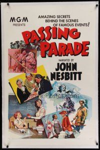 9f257 PASSING PARADE linen 1sh '55 John Nesbitt, amazing secrets behind the scenes of famous events!