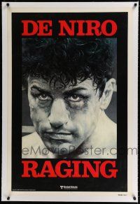 9f274 RAGING BULL linen teaser 1sh '80 classic Hagio art of boxer Robert De Niro, Martin Scorsese