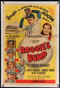 9f282 ROOGIE'S BUMP linen 1sh '54 real life Brooklyn Dodgers baseball including Roy Campanella!