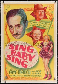 9f307 SING BABY SING linen 1sh '36 art of sexy Alice Faye, Adolphe Menjoy, Ted Healy & Patsy Kelly!